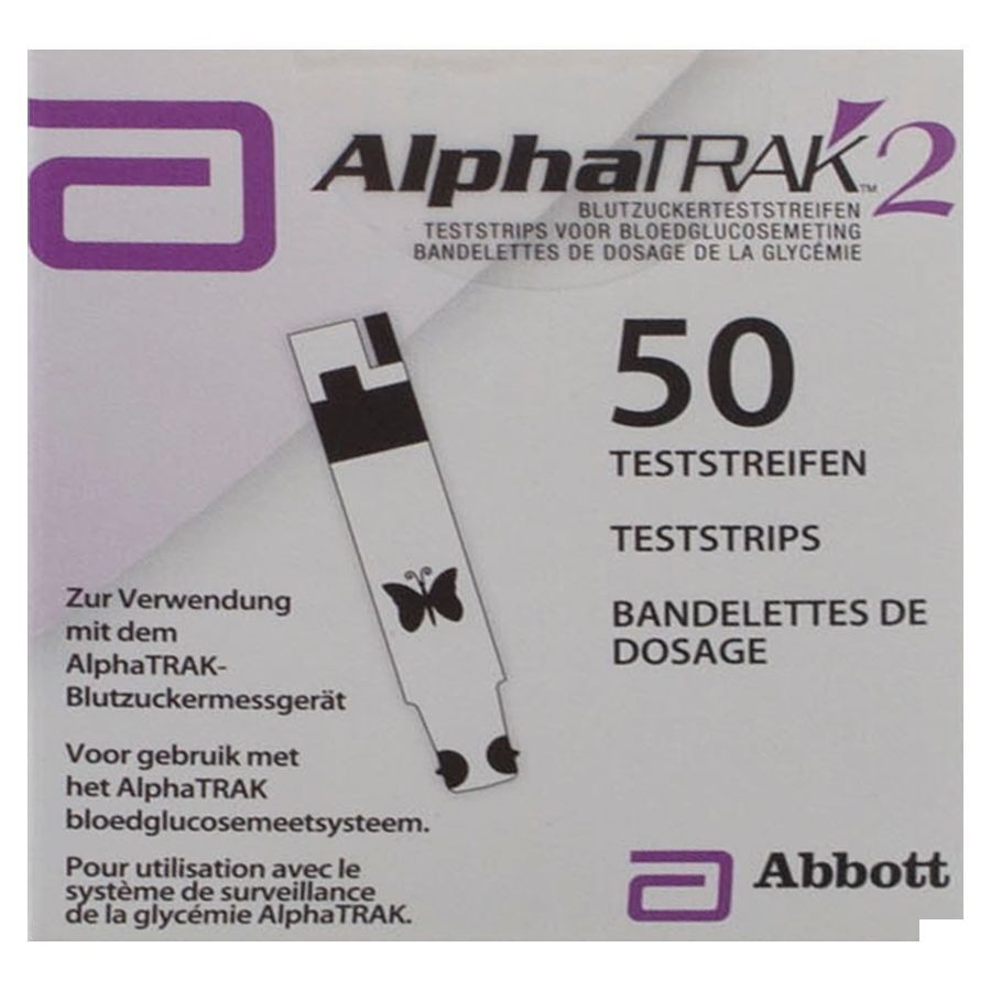 Alphatrak Controle Glycemie Bandelettes 50