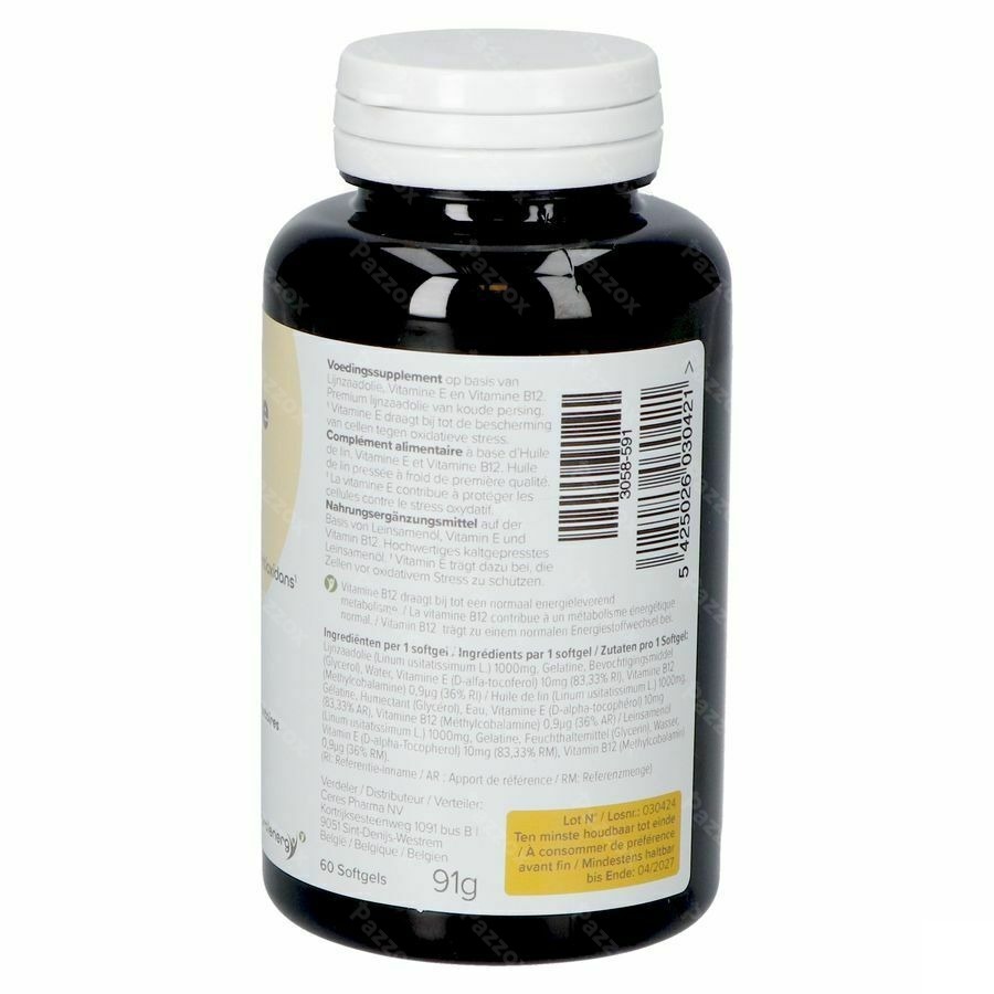 Natural Energy Huile De Lin Caps 60