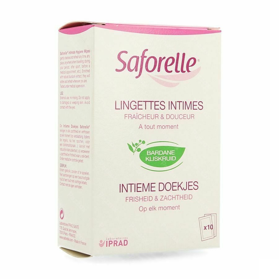 Saforelle Lingettes Intimes Sach Individuel 10