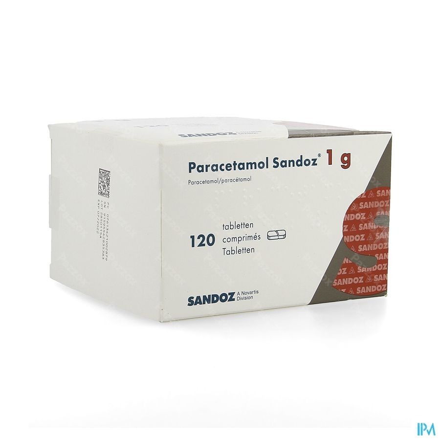 Paracetamol Sandoz 1g 120 comprimés