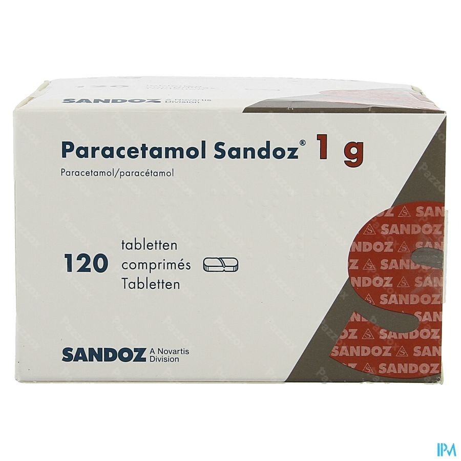 Paracetamol Sandoz 1g 120 comprimés