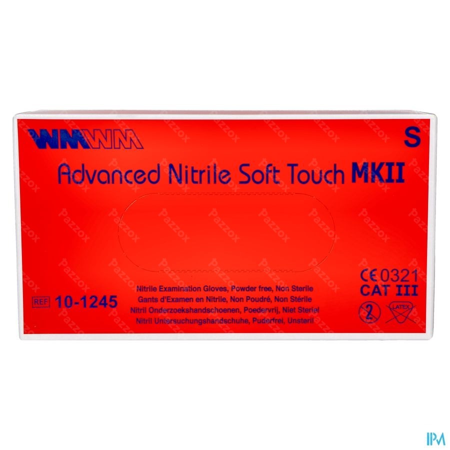 Advanced Nitril Gant Exam. Soft Touch S/pdr S 150