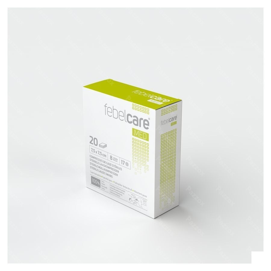 Febelcare Med1 Steriele Gaaskompres 7,5x7,5cm 20x1
