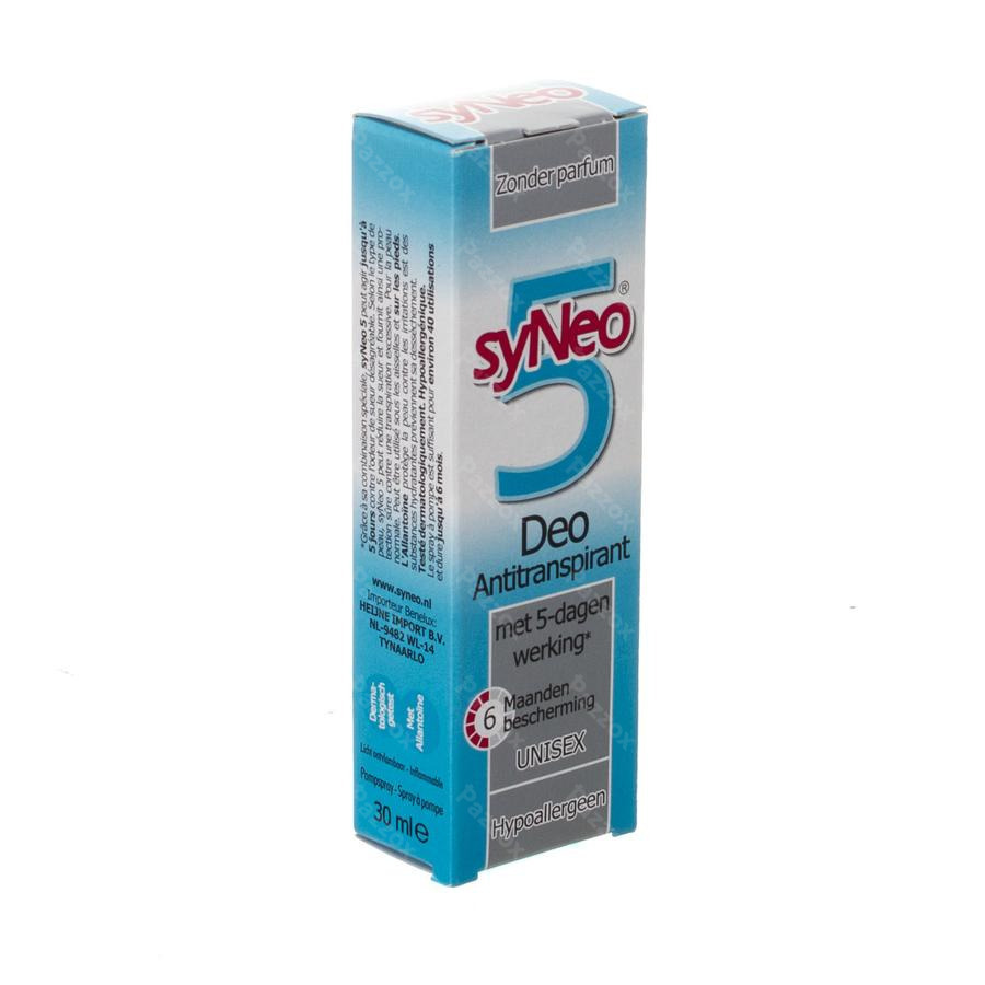 Sui Voorkomen tennis Syneo 5 Deo A/transpirant 30ml kopen - Pazzox, online apotheek
