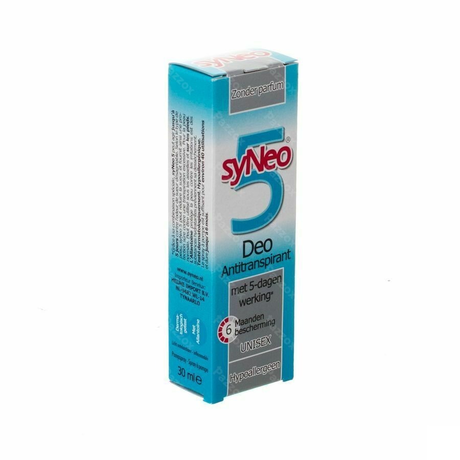 Sui Voorkomen tennis Syneo 5 Deo A/transpirant 30ml kopen - Pazzox, online apotheek