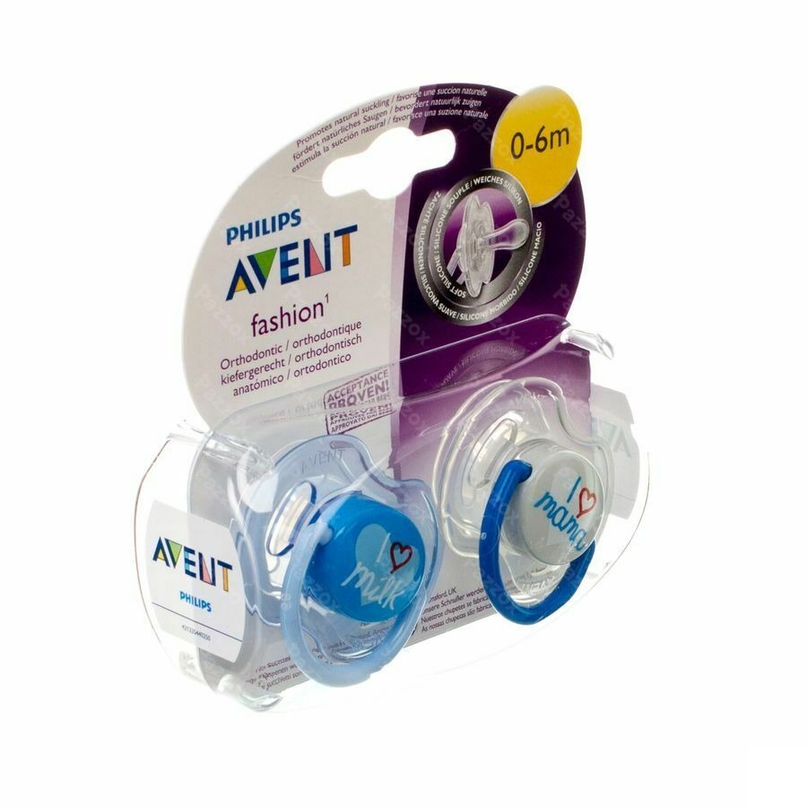 Philips Avent Sucette Fashion Double 2 Pi&egrave;ce(s) 0-6m 