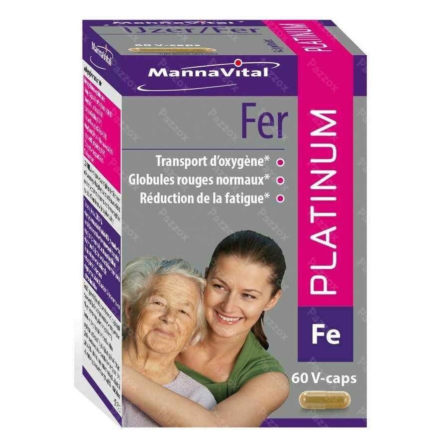 Mannavital Fer Platinum V-caps 60