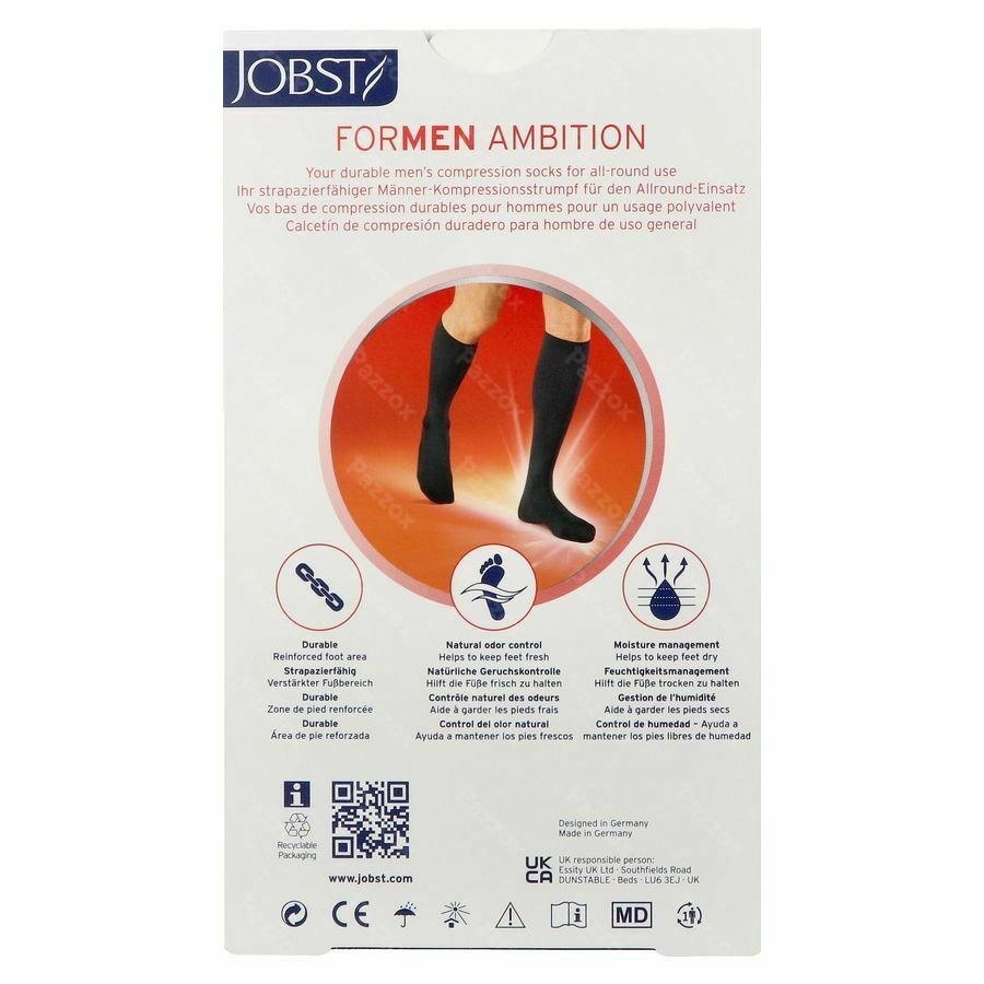 Jobst For Men Ambition Cl2 Ad Long Black Ii 1p