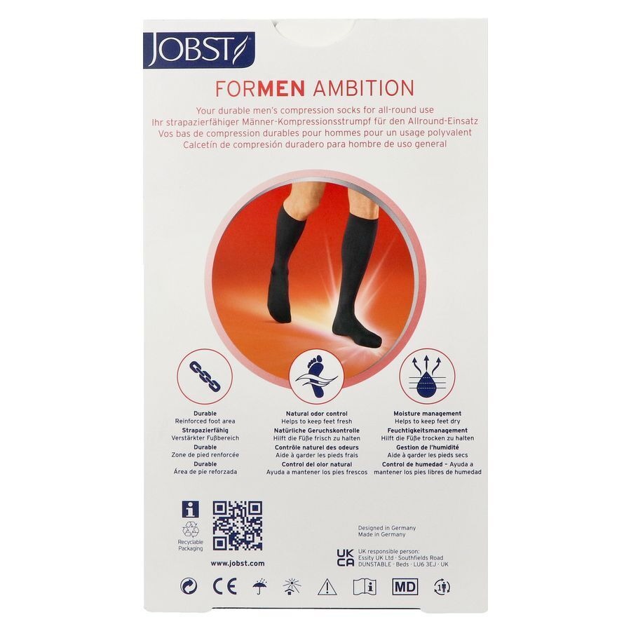 Jobst For Men Ambition Cl2 Ad Regular Black Iv 1p