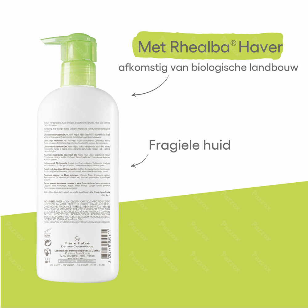 A-Derma Hydraterende Lichaamsmelk Haver 400ml