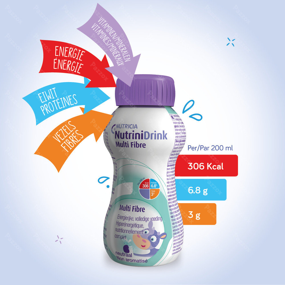 Nutrinidrink Smoothie Fruit D'été Bouteille 200ml