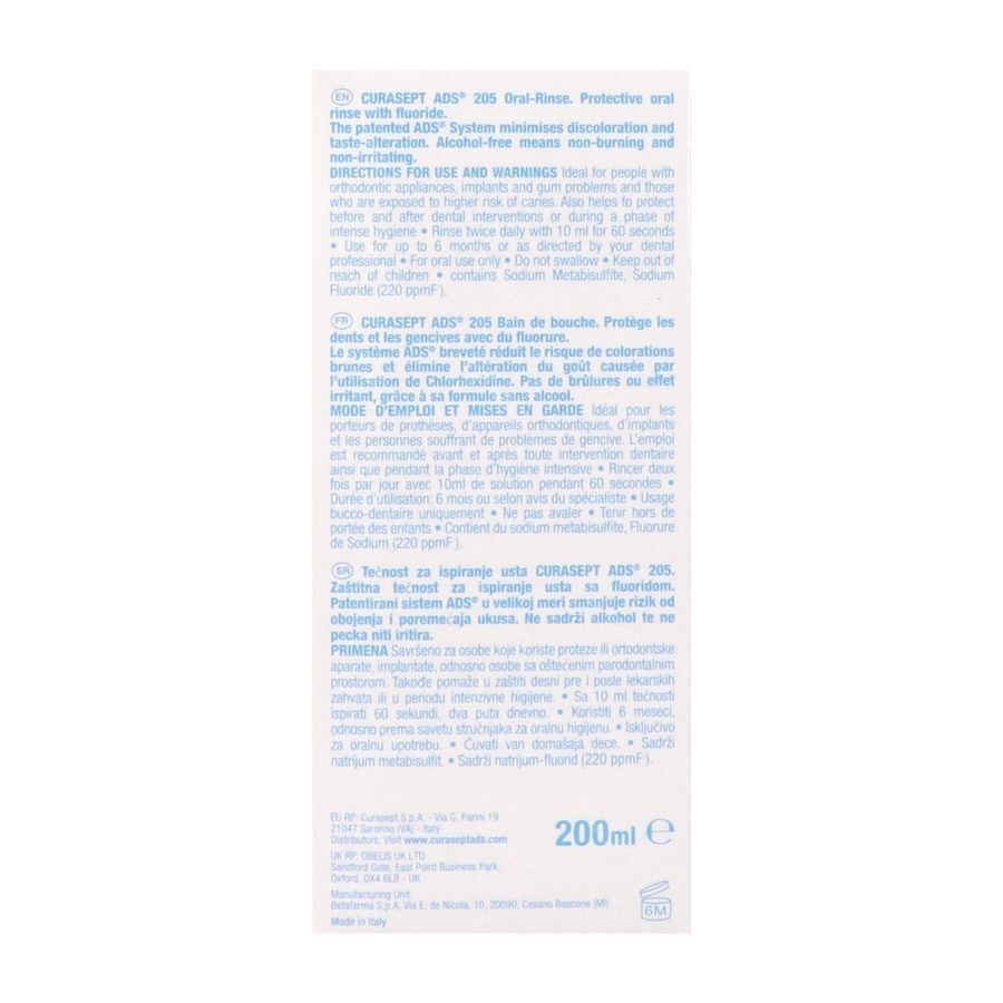 Curasept Bain De Bouche 0,05% 200ml
