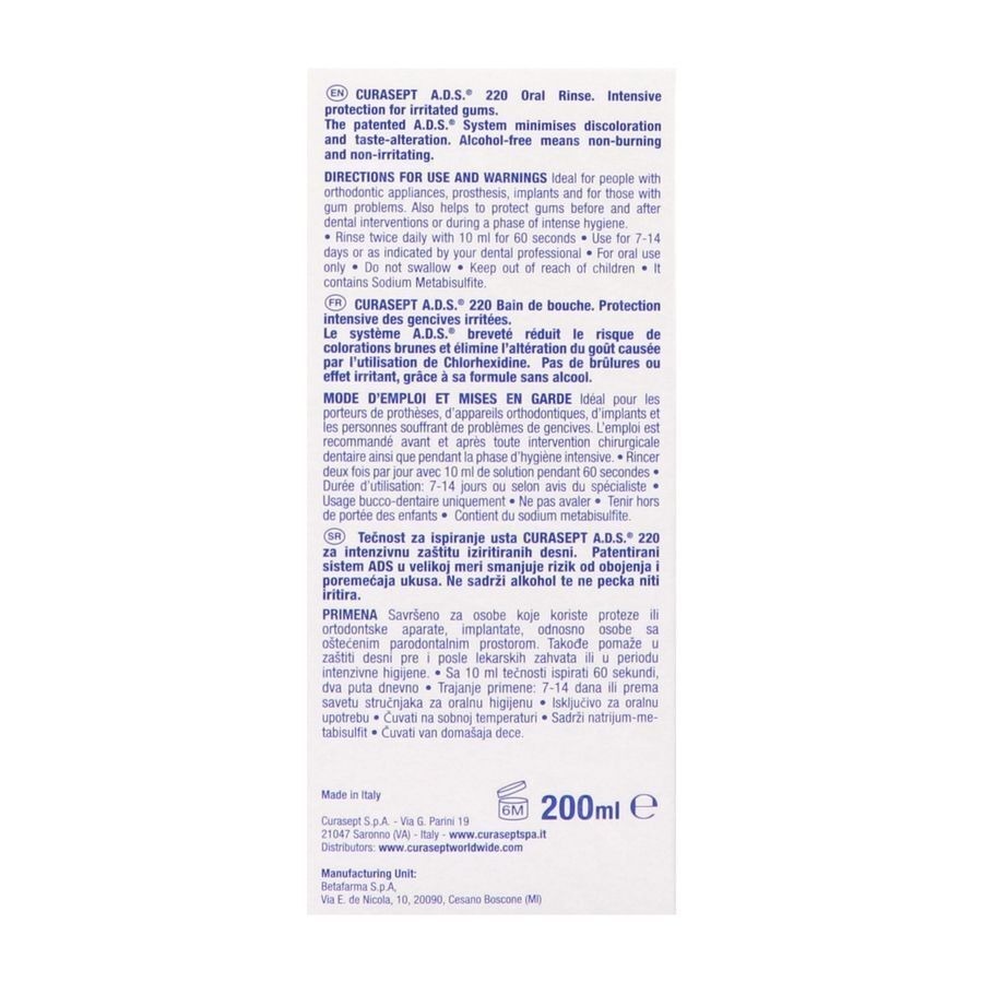 Curasept Mondspoelmiddel 0,20% 200ml