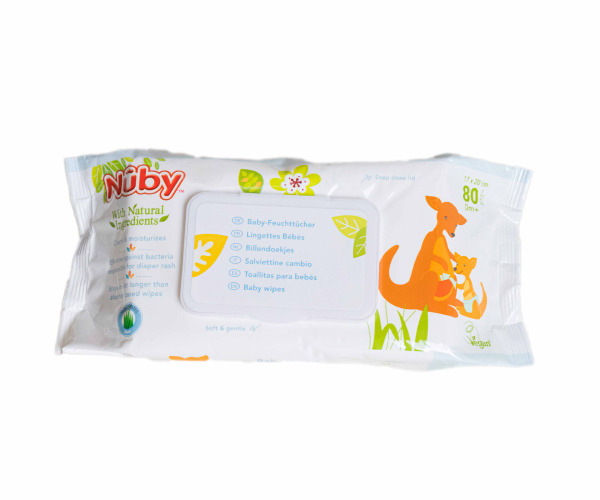 Nûby NT Lingettes pour le change – 80 lingettes - 0m+