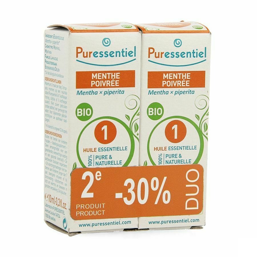 Puressentiel He Menthe Poivree Bio 2x10ml
