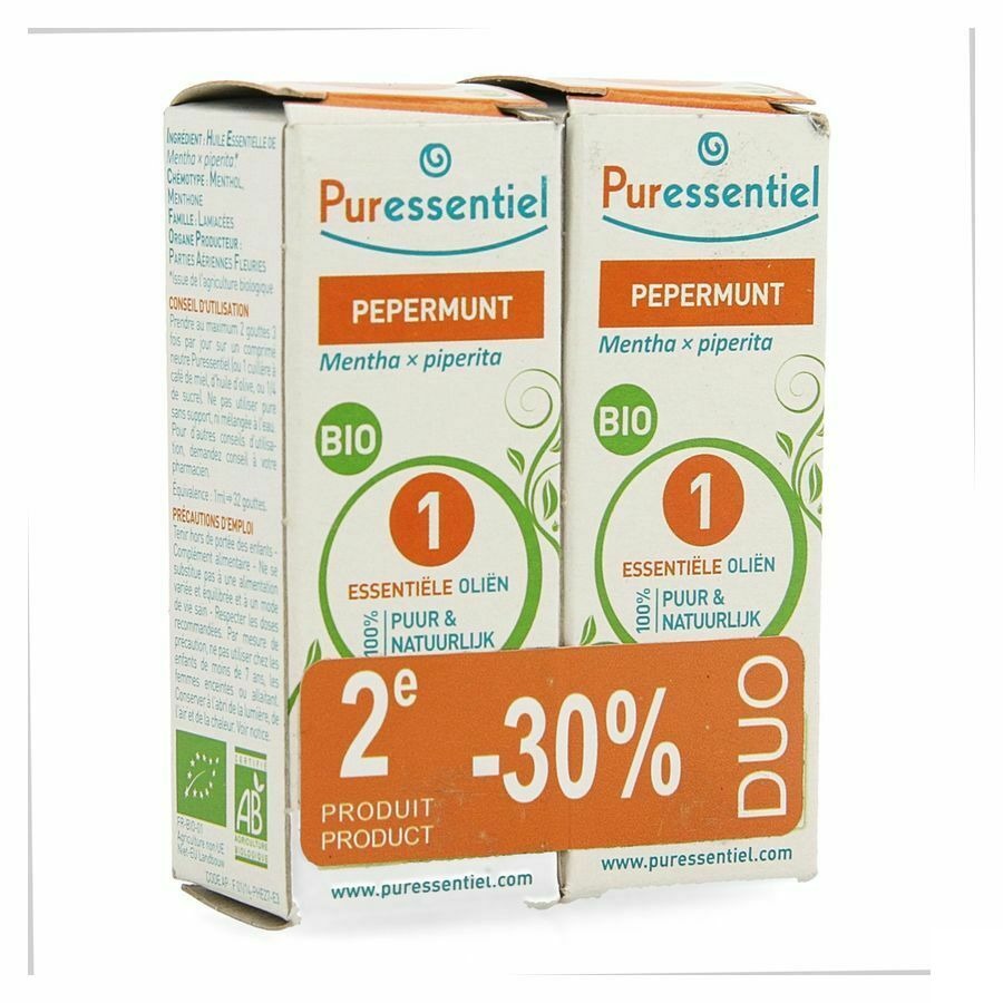 Puressentiel Eo Pepermunt Bio 2x10ml