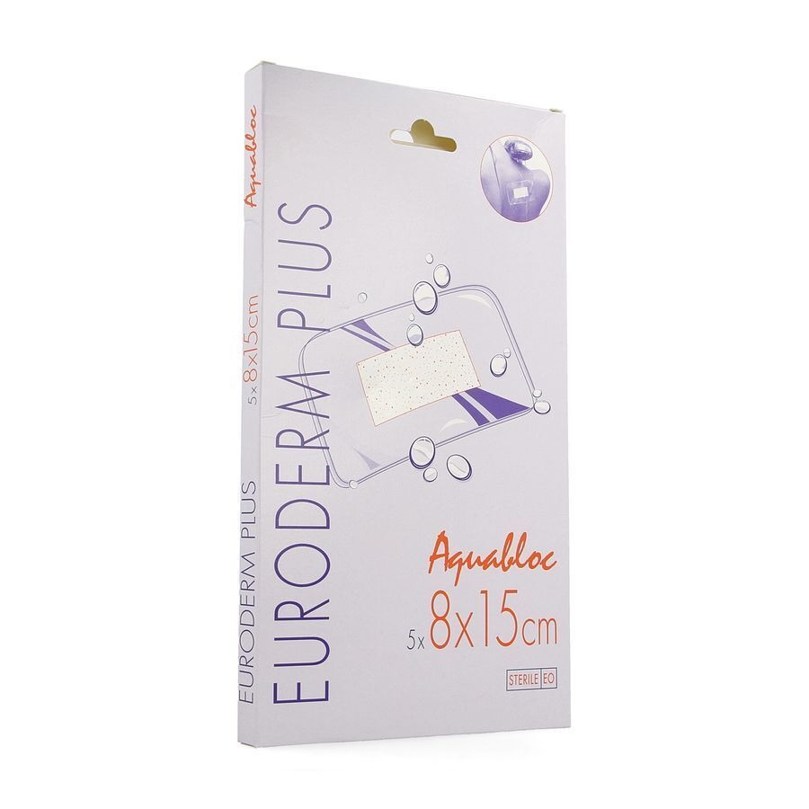 Euroderm Plus 8x15cm 5 Pleister Steriel Wtp