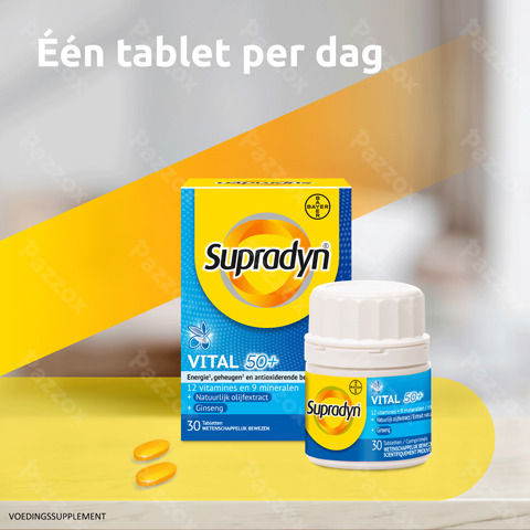 Supradyn Vital 50+ Multivitamine Vitaliteit Met Ginseng 30 Tabletten