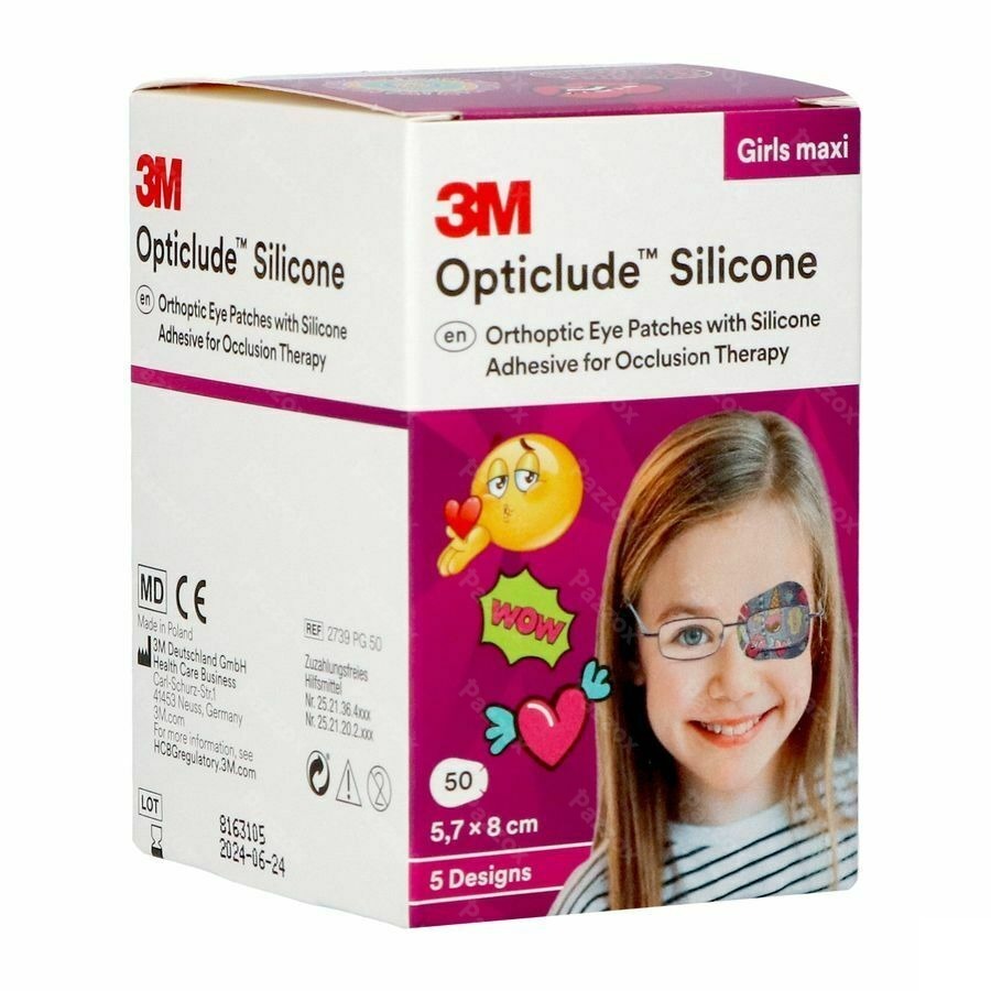 Opticlude 3m Silicone Eye Patch Girl Maxi 50