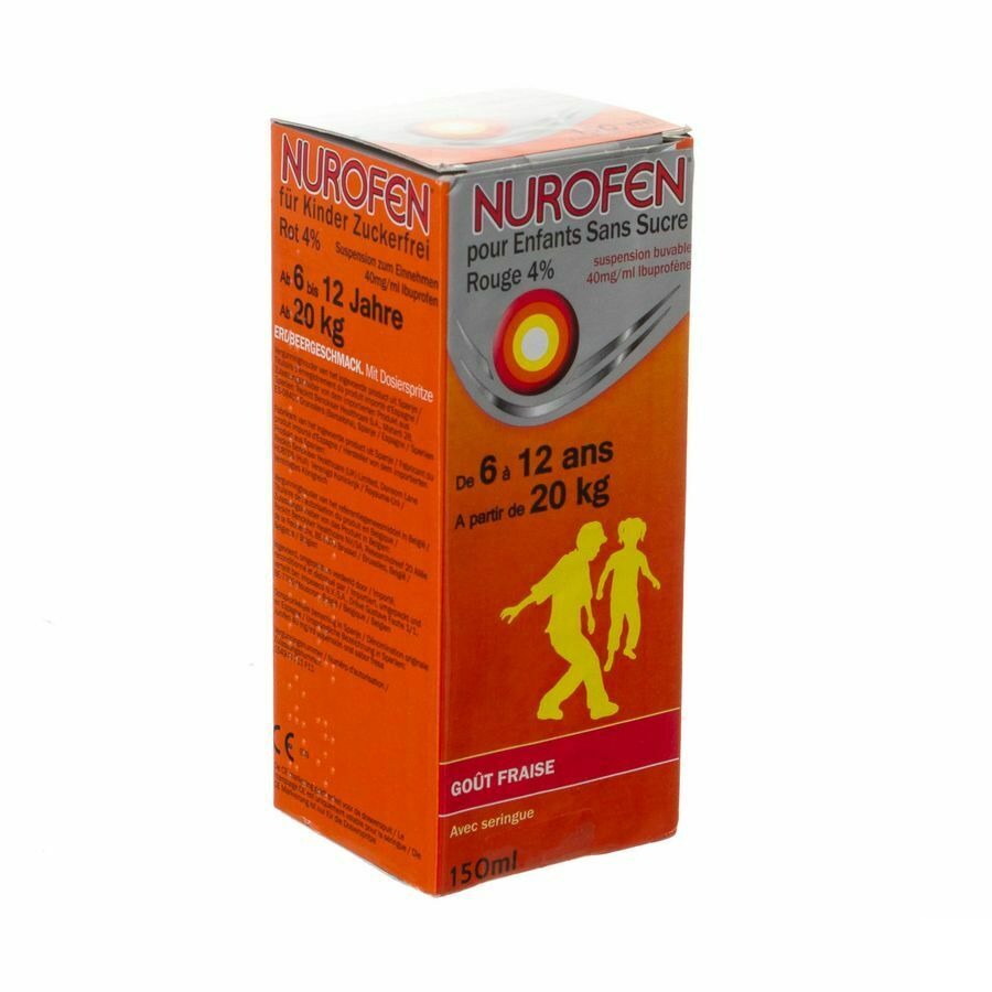 Nurofen Impexeco 4% Sirop Strawberry Ss Enf 150ml