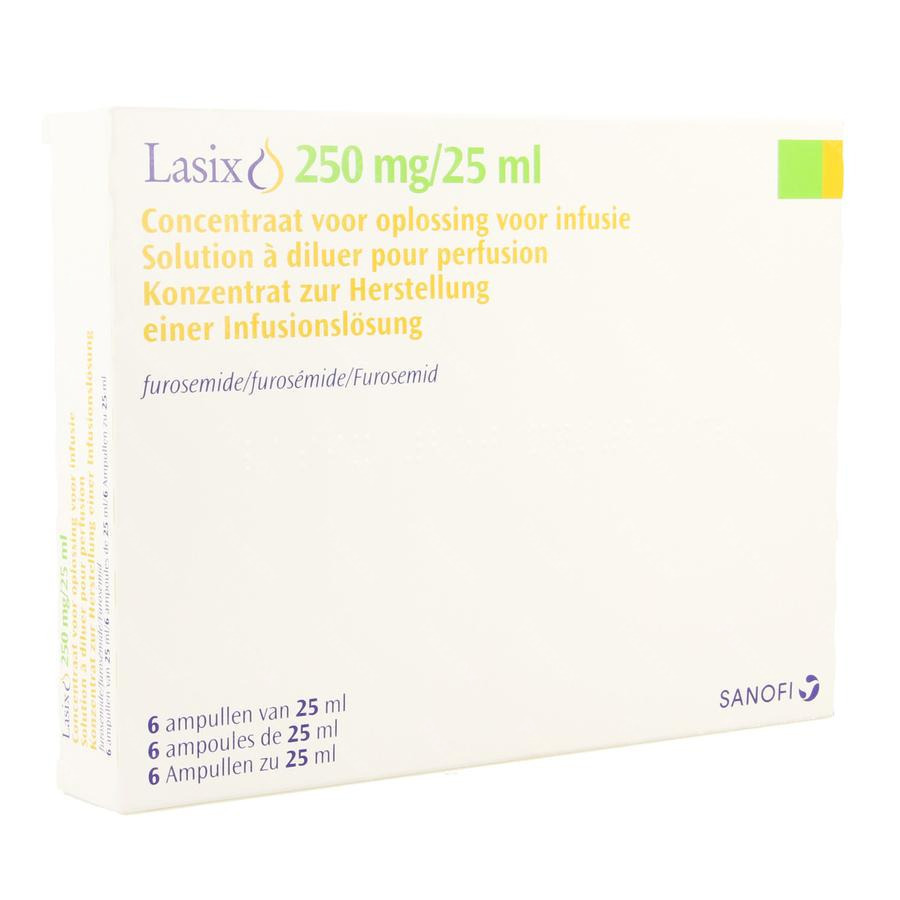 Lasix 250 mg/25 ml sol. perf. (à diluer) i.v. amp. 6 x 25 ml