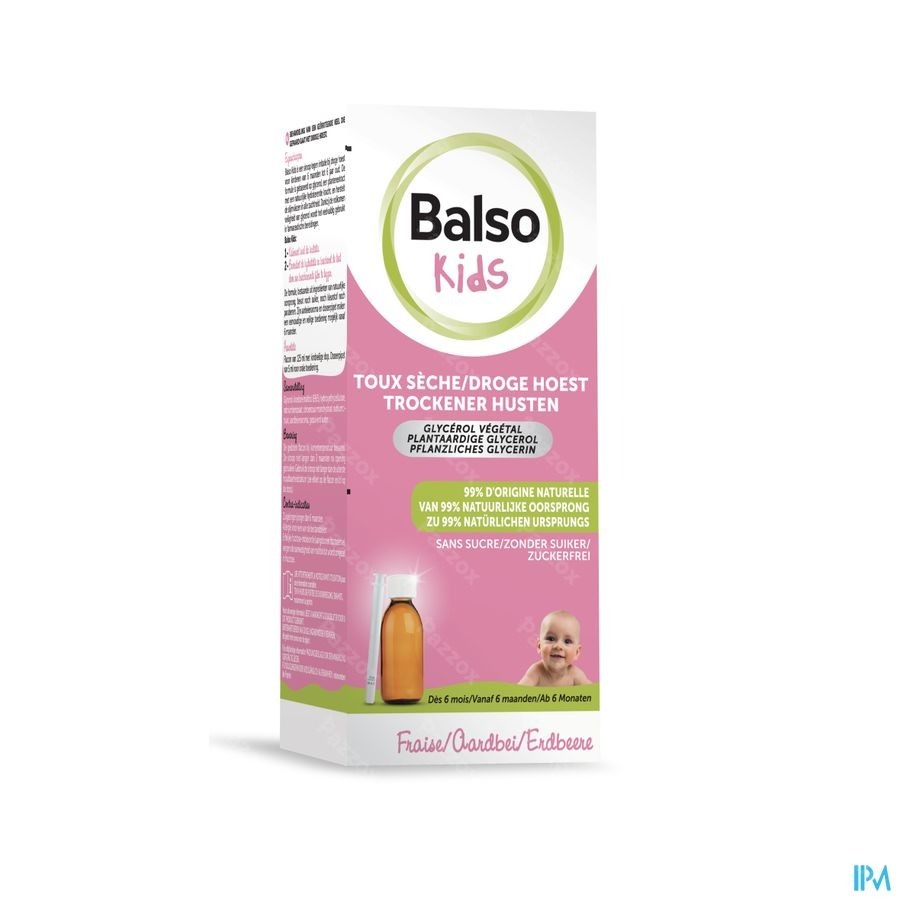 Balso Kids Sirop Toux Sèche Sans Sucre 125ml
