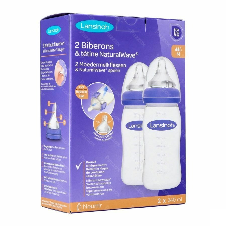 Biberon Lansinoh en verre 160ml - Maternéal