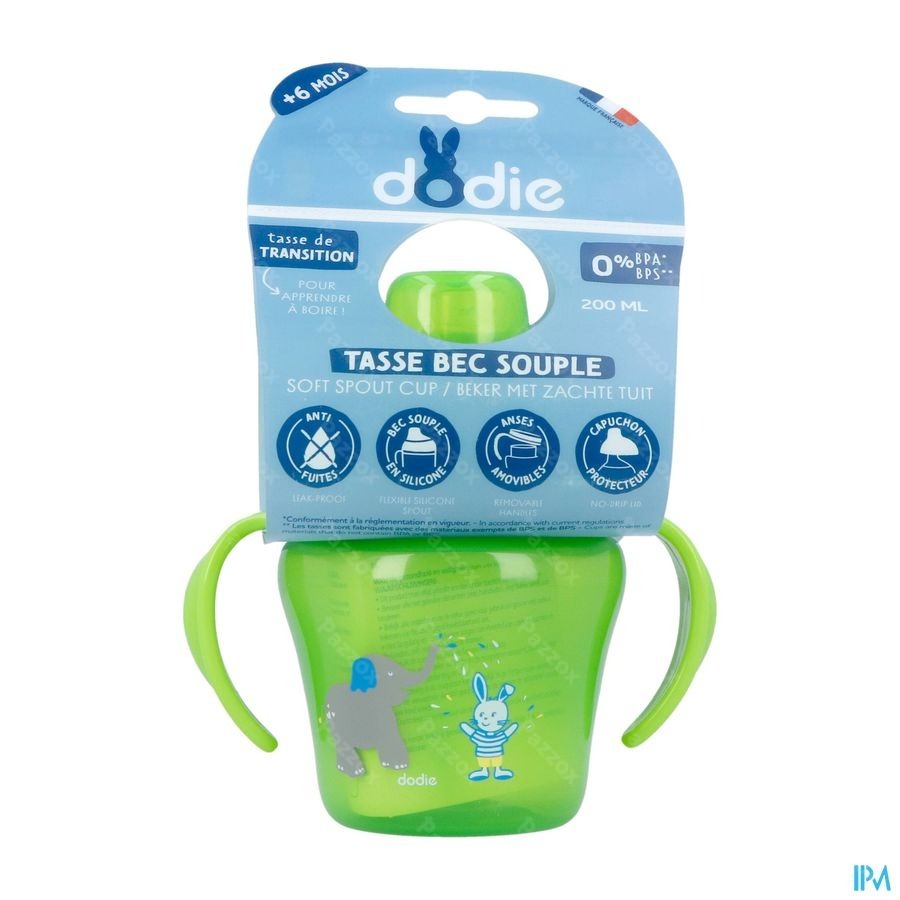 Dodie Tasse Apprentissage Verte 1er Age 200ml