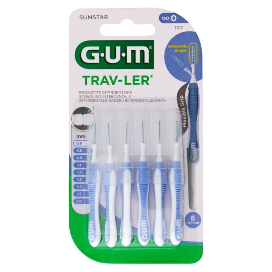 Gum Trav-Ler Brosse Interdentale 0,6mm 6 Pièces