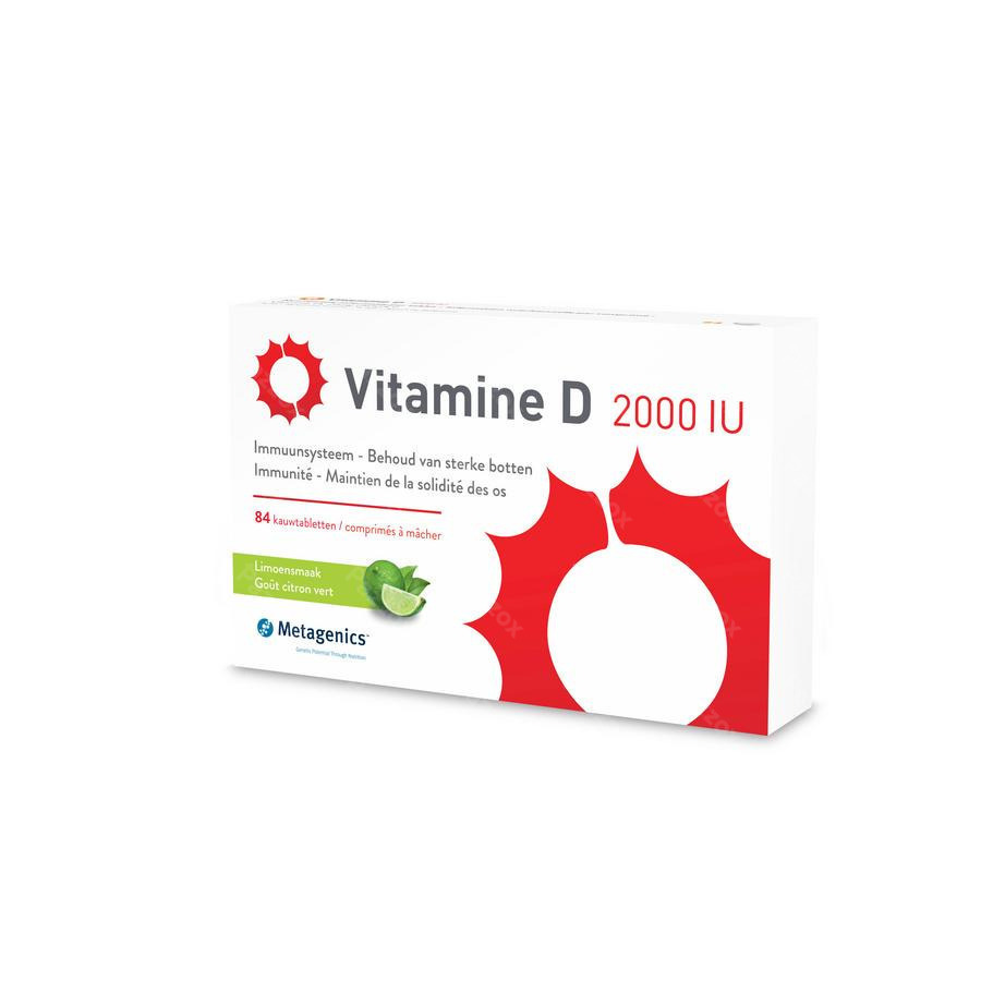Metagenics Vitamine D 2000 IU 84 Kauwtabletten