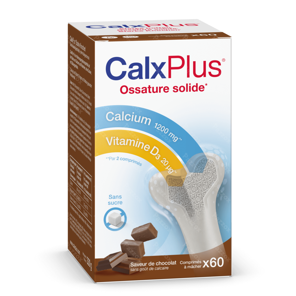 CalxPlus Chocolat 60 Comprimés à croquer