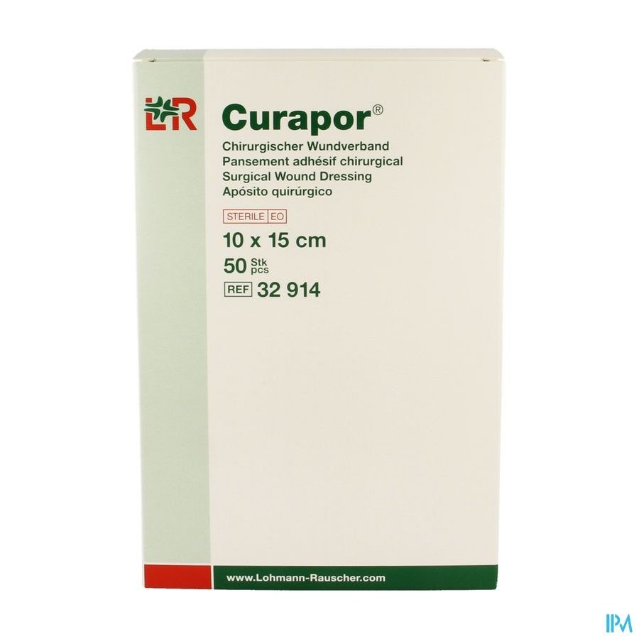 Curapor Pans Chirurg. Steril 15cmx10cm 50 32914
