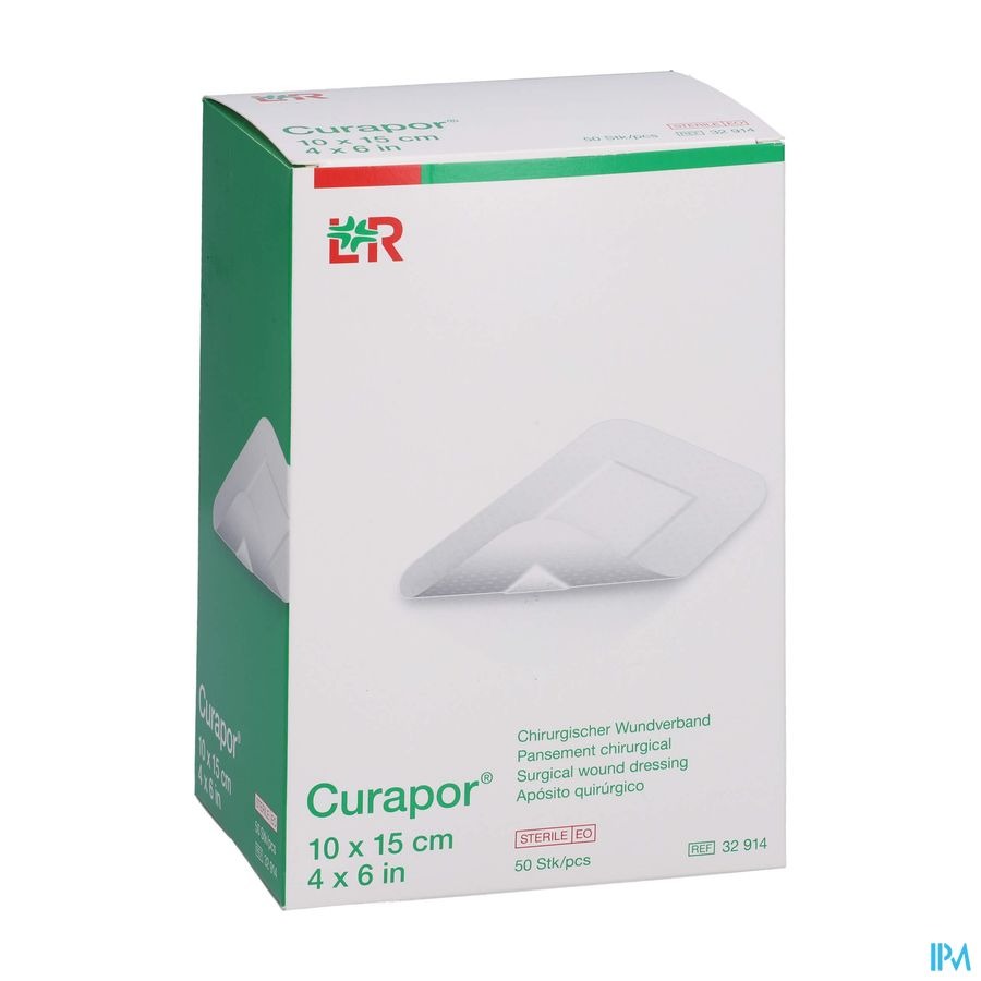Curapor Pans Chirurg. Steril 15cmx10cm 50 32914