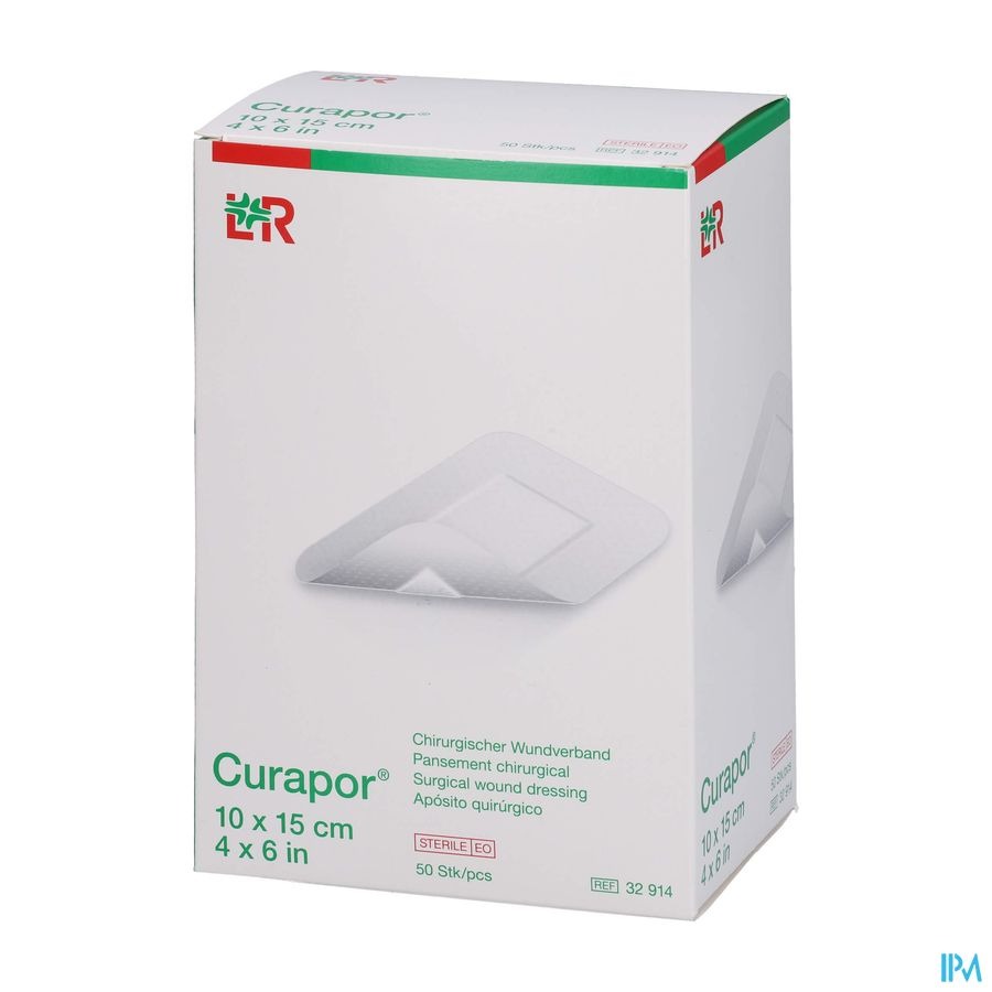 Curapor Pans Chirurg. Steril 15cmx10cm 50 32914