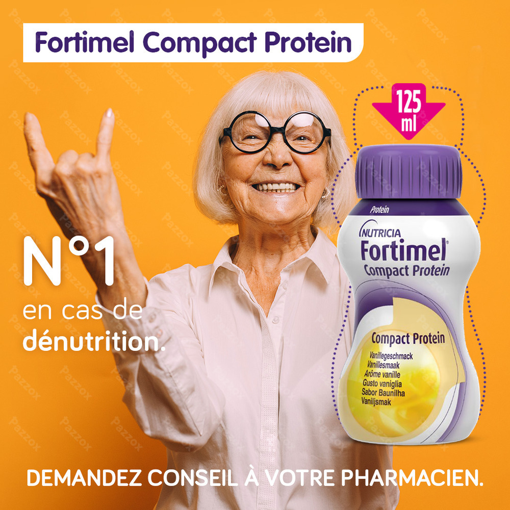 Fortimel Compact Protein Mixed Multipack Bouteilles 8x125ml