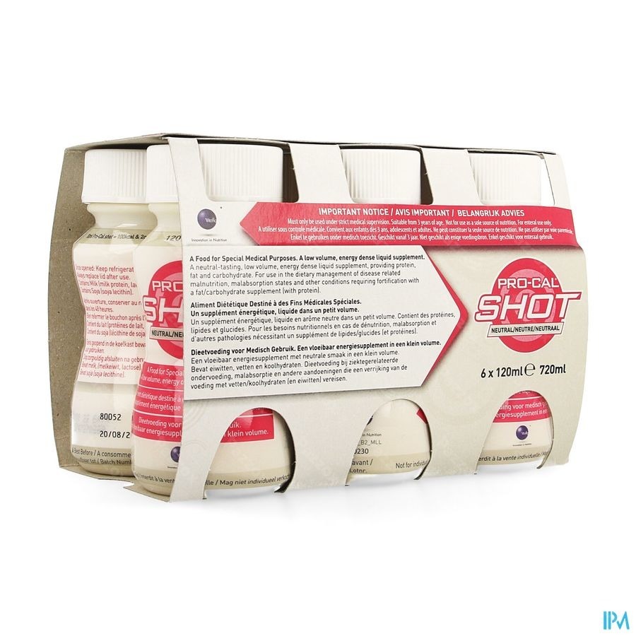 Pro-cal Shot Neutre 6x120ml