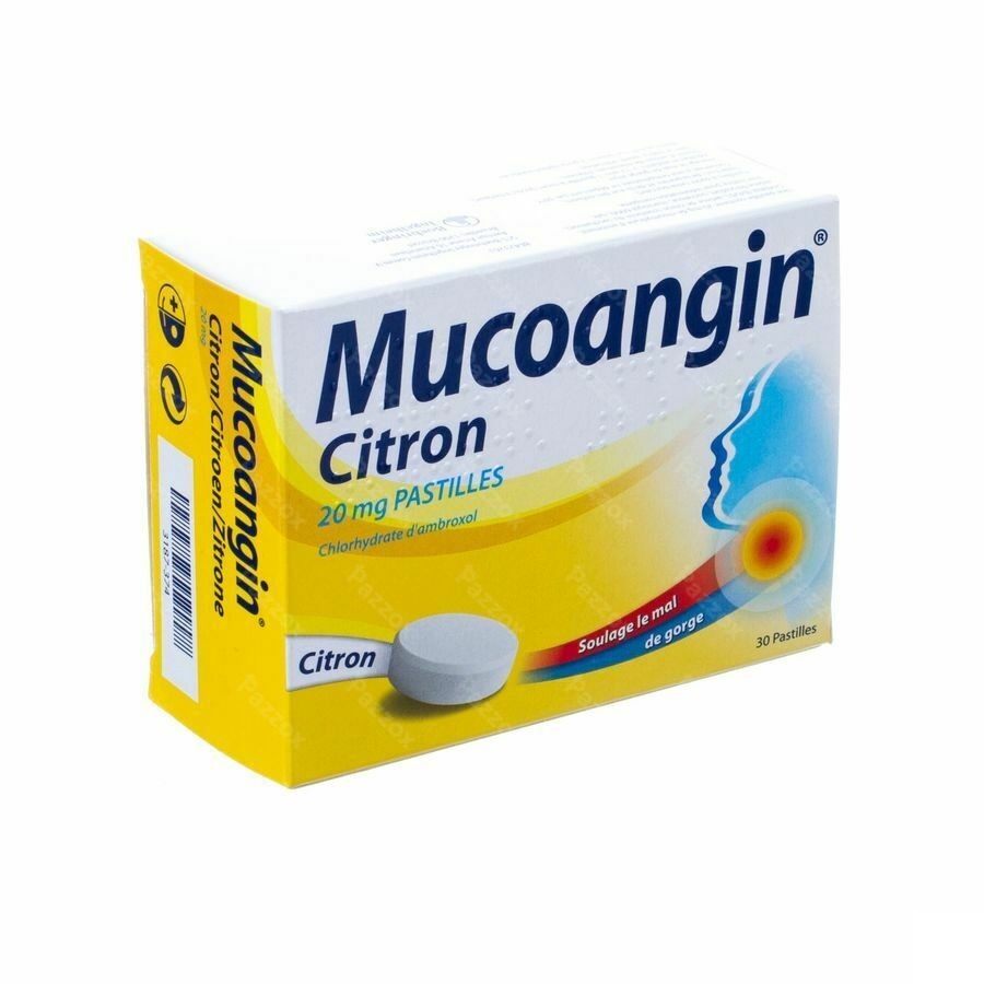 Mucoangin Citroen Zuigtabletten 30x20mg
