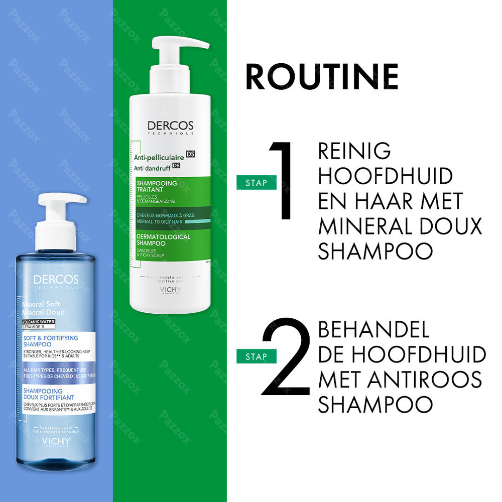 Vichy Dercos Anti-Roos Shampoo Normaal Tot Vet Haar 390ml