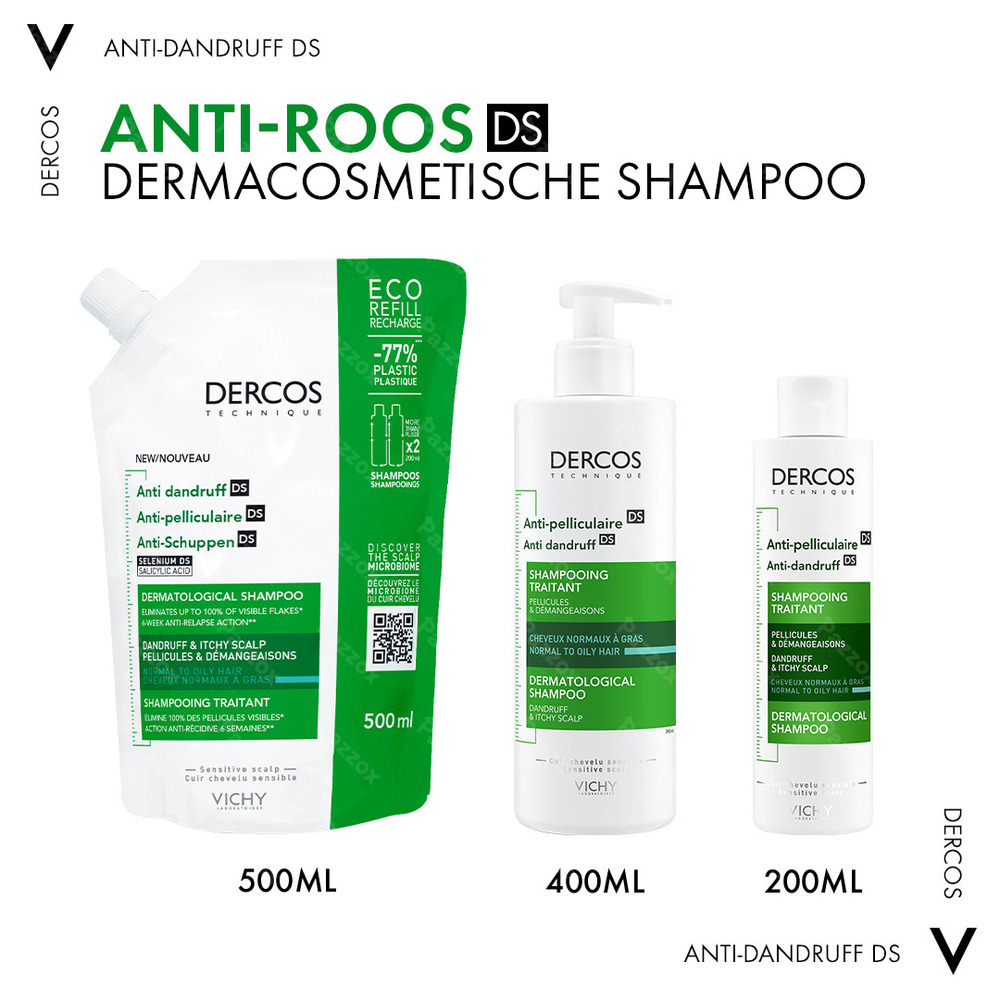 Vichy Dercos Anti-Roos Shampoo Normaal Tot Vet Haar 390ml