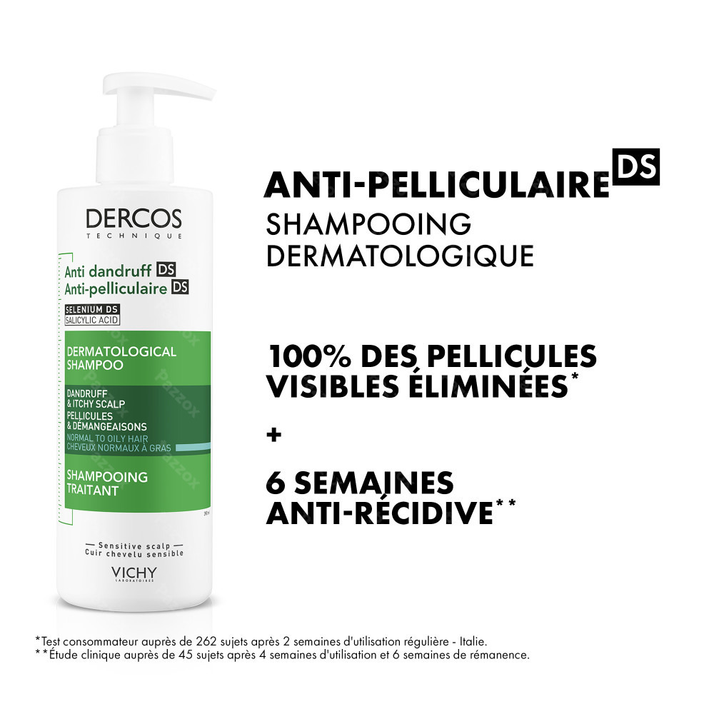 Vichy Dercos Anti-Pelliculaire Cheveux Normal à Gras 390ml 