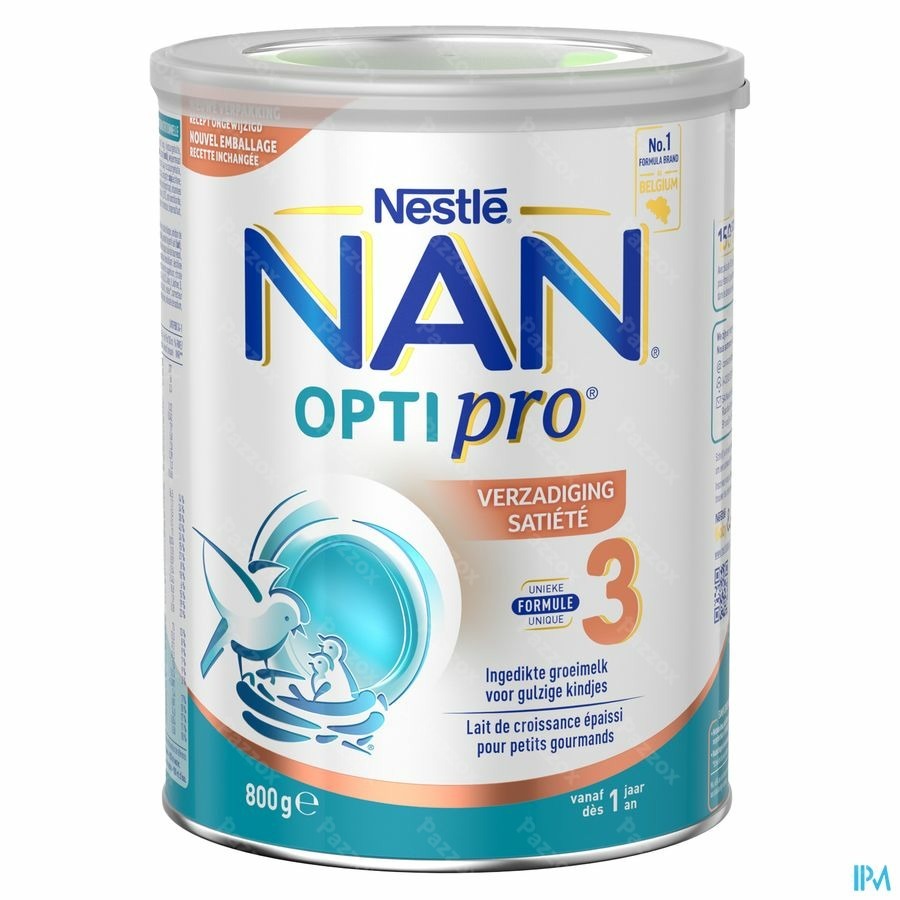 Nan Satiété 3 Lait de Croissance épaissi Bébé 1+ An 800g