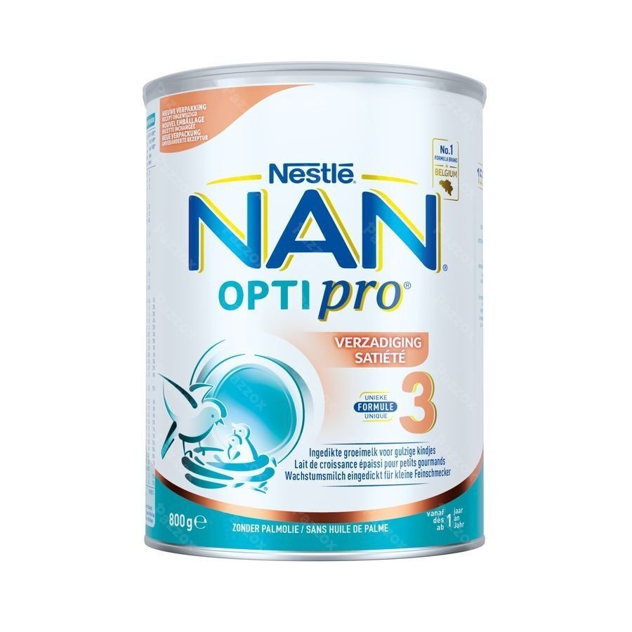 Nan Satiété 3 Lait de Croissance épaissi Bébé 1+ An 800g