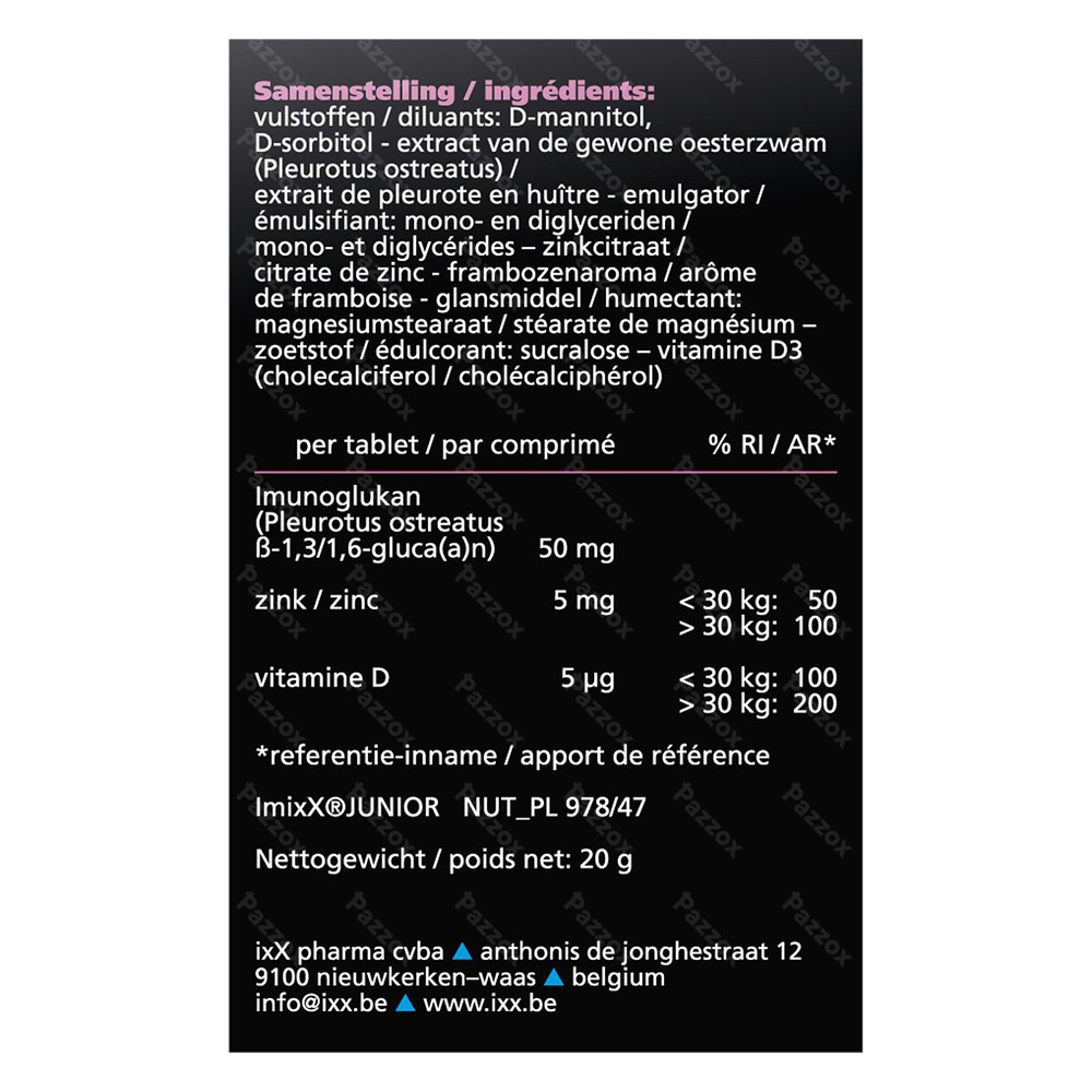 ImixX Junior 30 Kauwtabletten