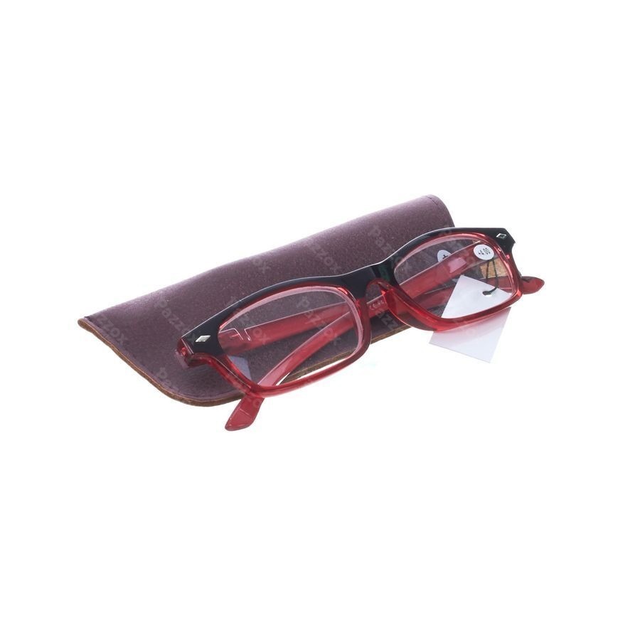 Pharmaglasses Lunettes Lecture Diop.+4.00 Red
