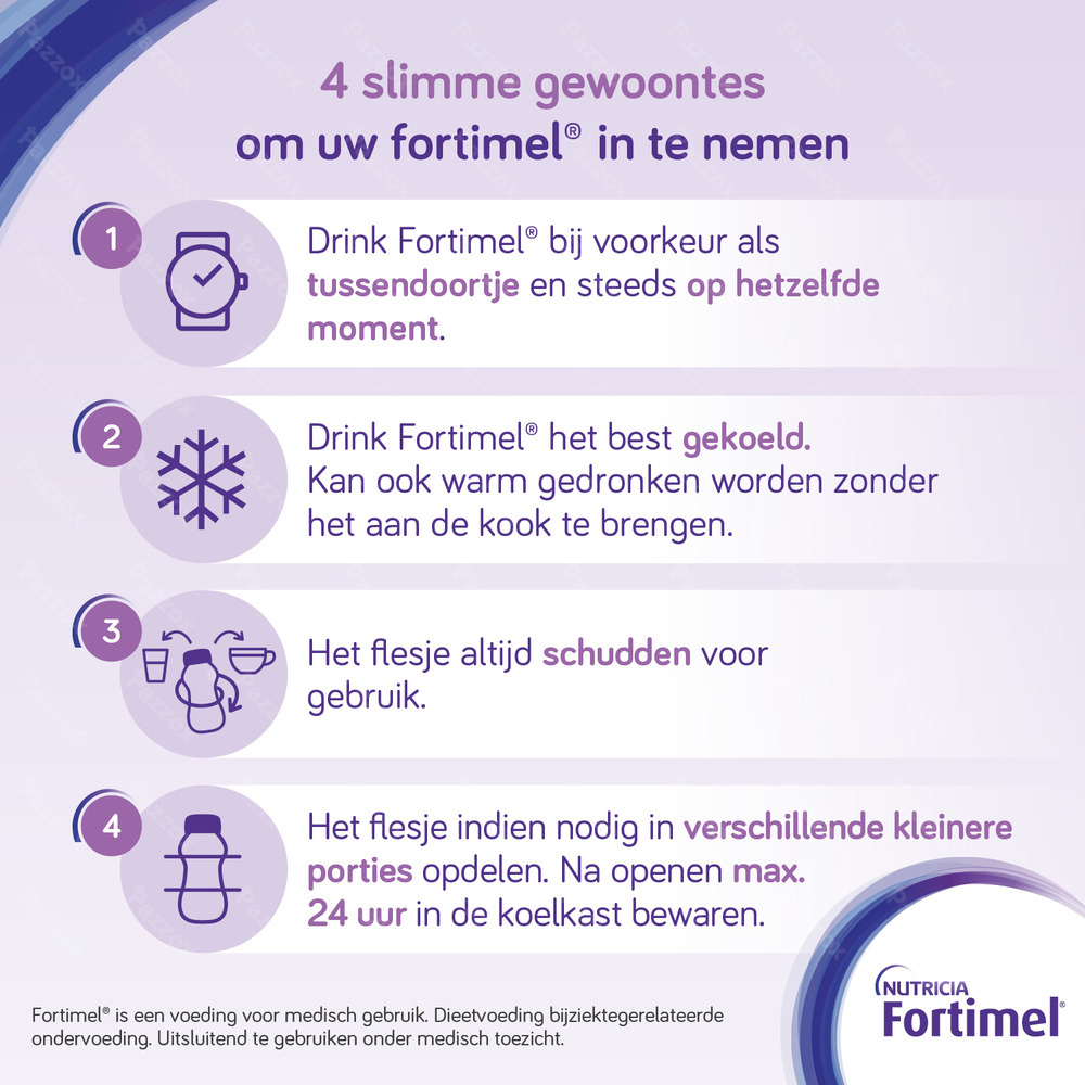 Fortimel Energy Vanille Flesjes 4x200ml