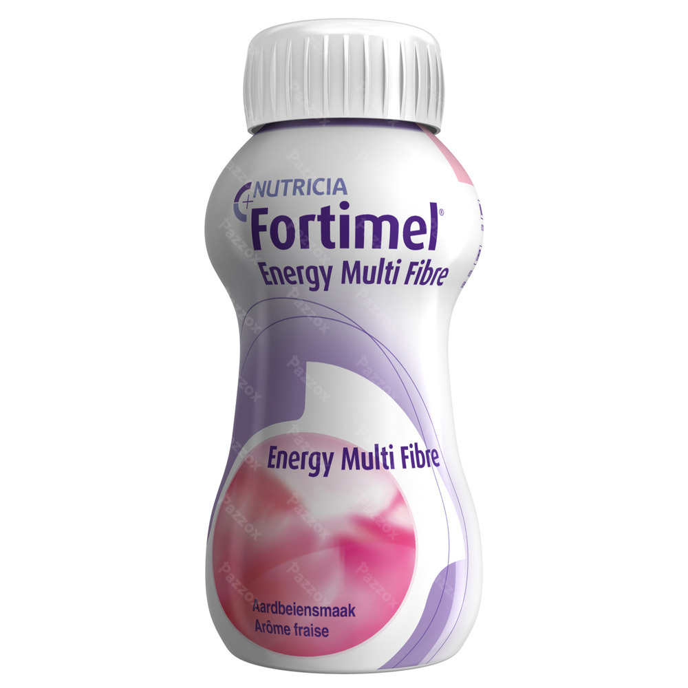 Fortimel Energy Multi Fibre Fraise Bouteilles 4x200ml