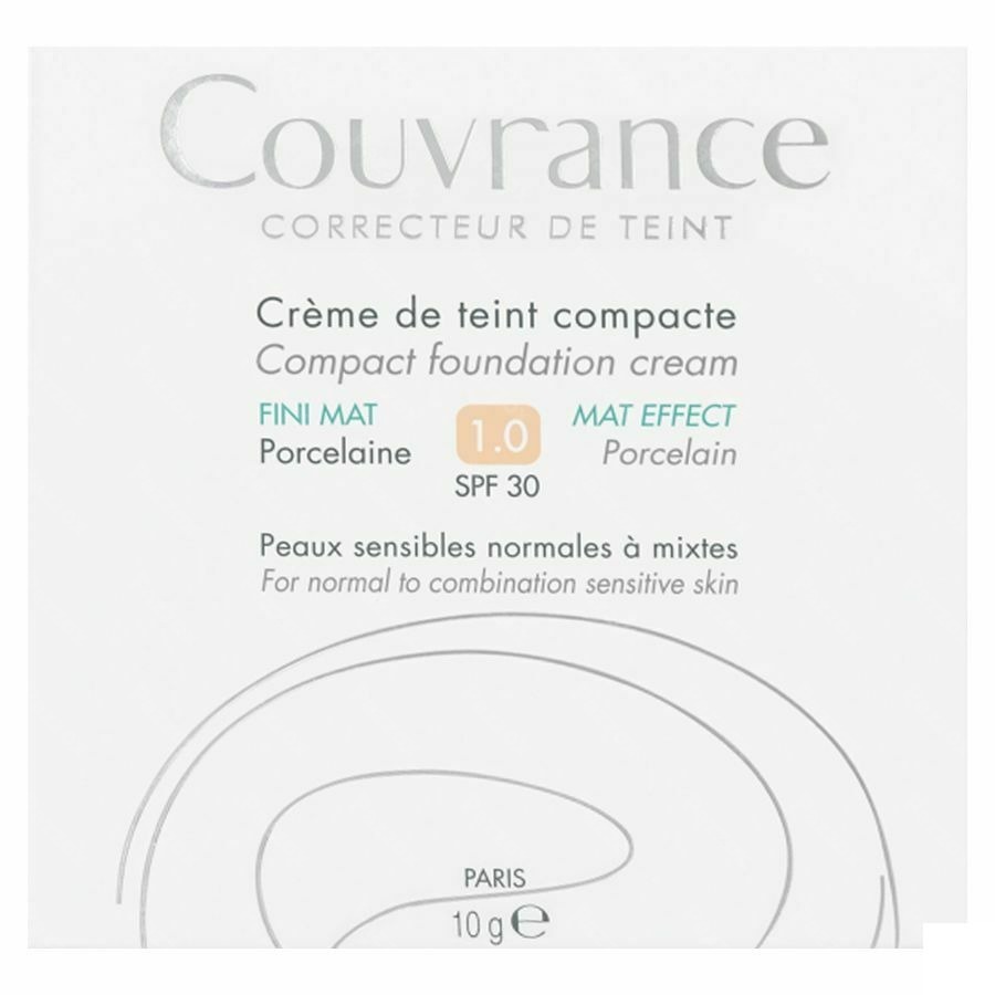 Avène Couvrance Crème Teinté Compact Oil Free 01 Porcelaine 10g
