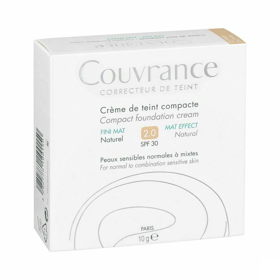 Avène Couvrance Getinte Compacte Crème Olievrij 02 Naturel 10g