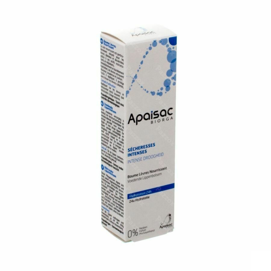 Apaisac Biorga Baume Levres Nourrissant Tube 15ml