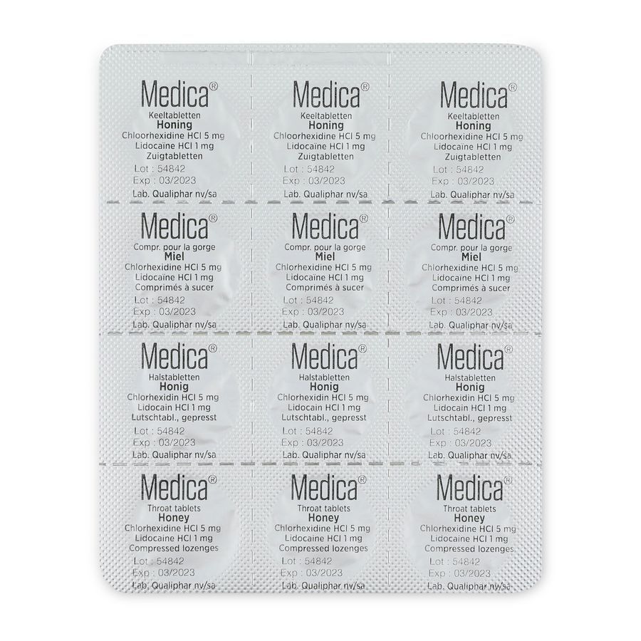 Medica Keeltabletten bij Keelpijn Honing 30 Tabletten 